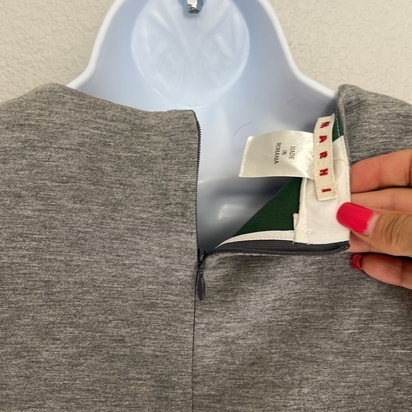 Marni Short Sleeve Multicolored Striped Dress Jersey Back Size 14 - Picture 9 of 13